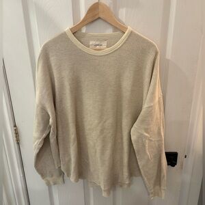 THE GREAT. women’s oversized Cream Crewneck Sweater